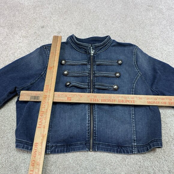Torrid Jacket Women’s Blue Denim Long Sleeve Full Zip Size 0 - Picture 2 of 11